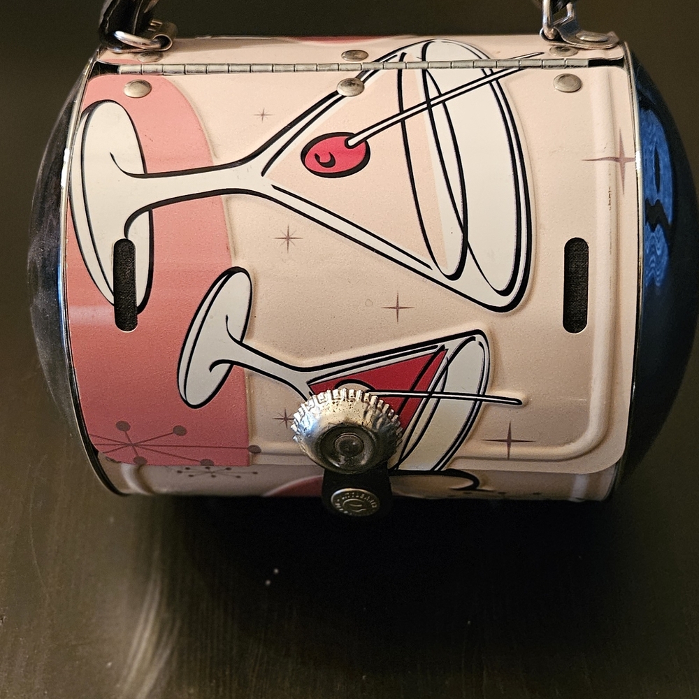 Retro Cocktail Themed Handbag